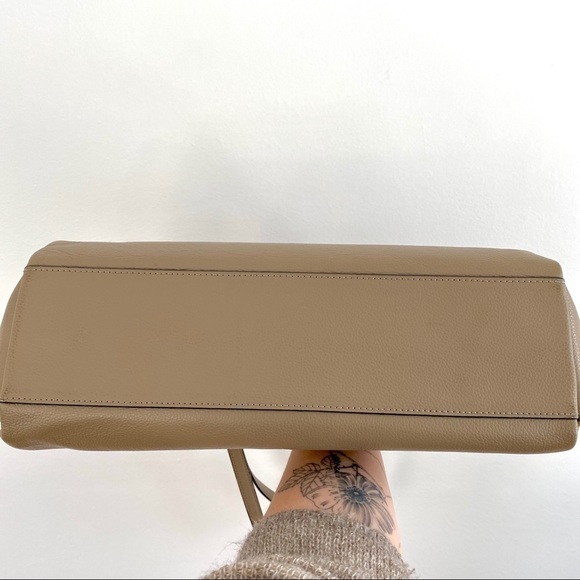 Karl Lagerfeld Dorine Leather Tote Bag Taupe/ Tan - Picture 12 of 12